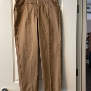 New with tags, Ruby Rd. pull on slacks, 16W, Tan